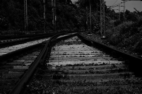 Free Images Black And White Track Night Line