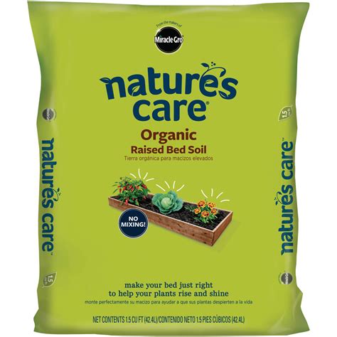 Miracle Gro Nature S Care Organic Raised Bed Soil 1 5 Cu Ft