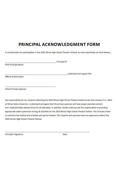 Free 51 Acknowledgment Forms In Pdf Ms Word