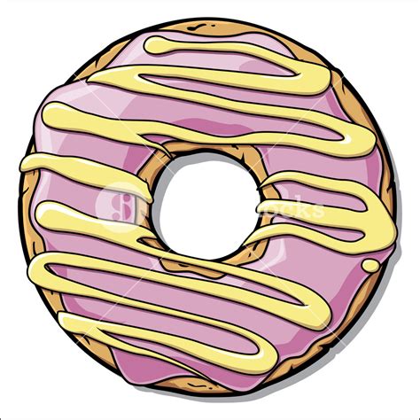 Cartoon Donut Illustration Royalty Free Stock Image Storyblocks