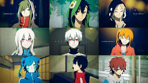 Nine Anime Characters Collage Manga Kagerou Project Hd Wallpaper