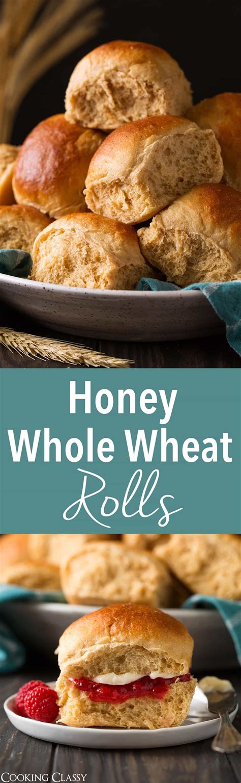 honey whole wheat rolls soft and fluffy rolls made from 100 whole wheat flour delicious with