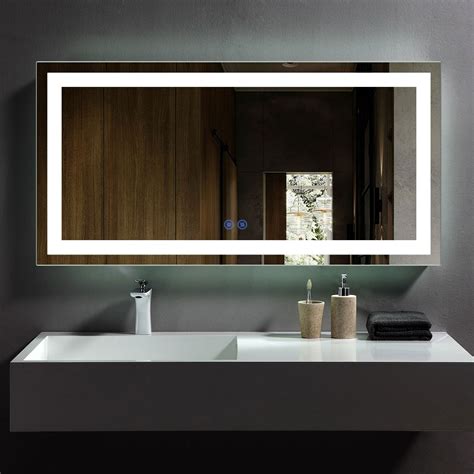 Decoraport 48 X 24 Inch Led Bathroom Mirror With Touch Button Anti Fog Dimmable Vertical