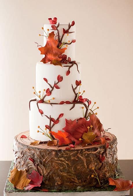 Wood wedding cakes wedding cake with initials rustic wedding cake toppers wedding inspired by charm with michael wurm jr. Rustic Fall Wedding Cake | A Wedding Cake Blog