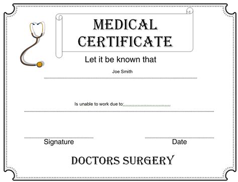 21 Free Medical Certificate Templates Word Excel Formats