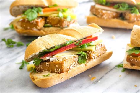 Tempeh is an amazing tofu replacement with more protein and easier prep! Tofu Banh Mi Sandwiches