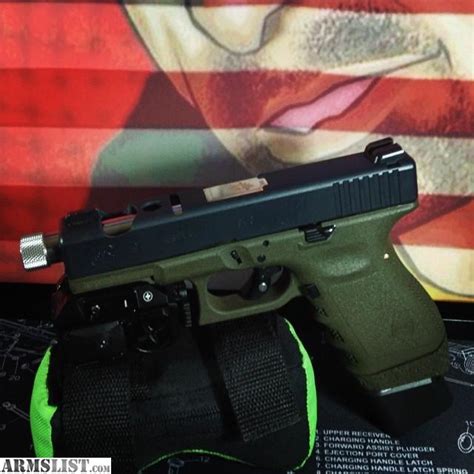 Armslist For Sale Glock 19 Gen 3 Od Green Ported Slide Threaded Barrel