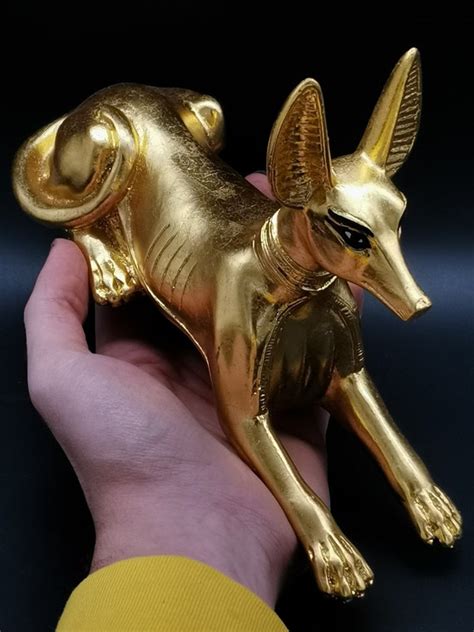 Unique Replica Of Anubis Jackal God Of Afterlife And Mummification Seated To Protect The Dead