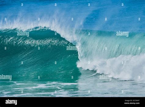 Breaking Wave Atlantic Ocean Fuerteventura Canary Islands Spain