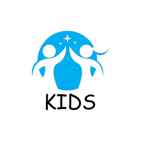 Premium Vector Kids Logo Concept Vector Template