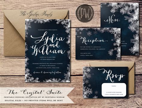 Winter Wedding Invitations Winter Theme Decor ⋆ Partyinvitecards