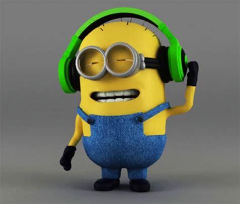 Minion With Headphones