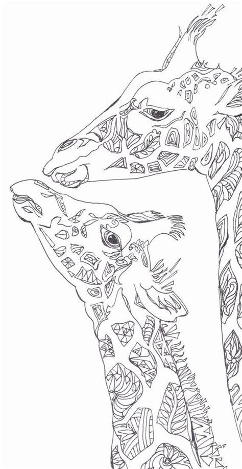 Printable Giraffe Adult Coloring Pages Free Jesyscioblin