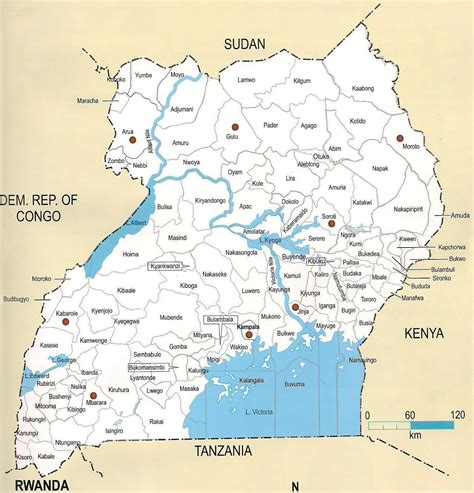 Children can see its size relative to other african countries, and identify its neighbours too. Detailed map of Uganda. Uganda detailed map | Vidiani.com ...