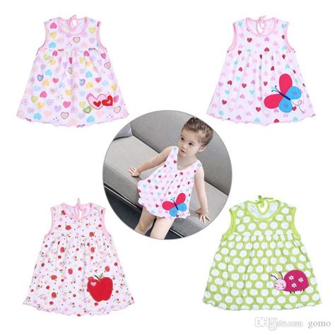 Print Infant Toddlers Princess Dresses Baby Girls A Line Lovely