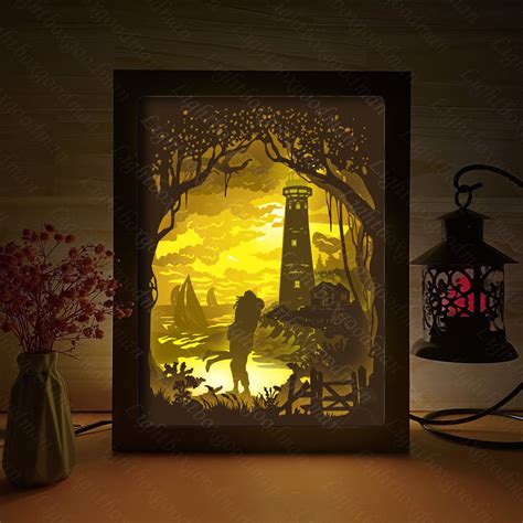Two Custom Lightbox Designs, 3D Papercut lightbox template svg Digital