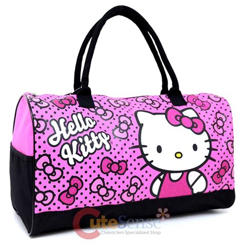Sanrio Hello Kitty Duffle Bag Travel Gym 20 Large Overnight Bag Pink Bow Ebay