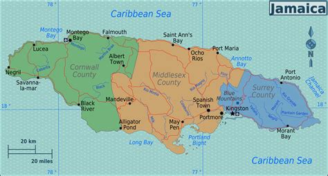 Map Of Jamaica Overview Mapregions Online Maps