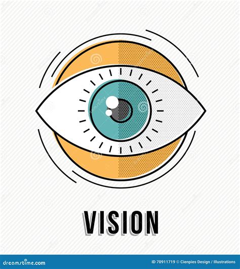 Vision Business Concept With Eye Illustration Stock Vector