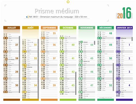 Calendrier 2017 Avec Numéro Des Semaines Young Planneur