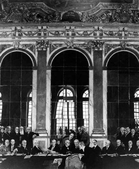 Signing The Treaty Of Versailles By Hulton Archive