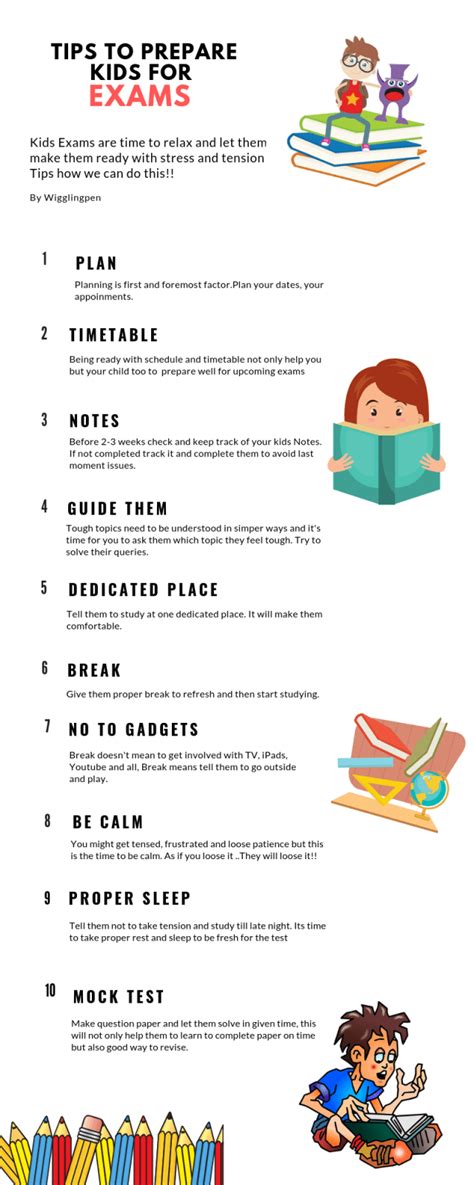 10 Tips To Help Kids To Prepare For Exam Wigglingpen Prepare Kids