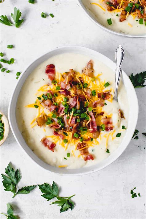 My grown daughters now demand it when they are home. Easy Slow Cooker Loaded Baked Potato Soup Recipe - Lose ...