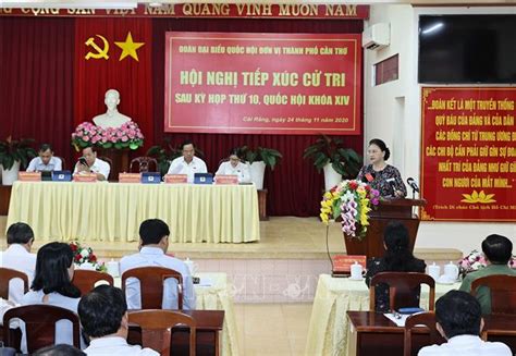Chủ tịch quốc hội vương đình huệ: Chủ tịch Quốc hội Nguyễn Thị Kim Ngân tiếp xúc cử tri quận ...