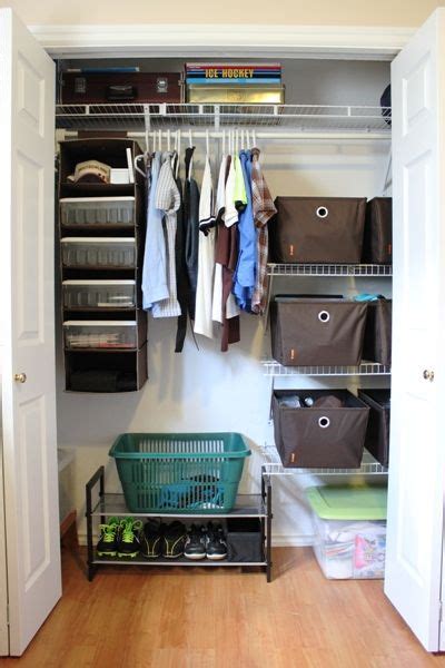 How to organize the bedroom. My Son's Bedroom Closet Gets An Organized Makeover ...