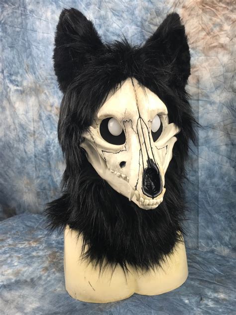 Closed Custom Skull Caninefoxwolf Commission