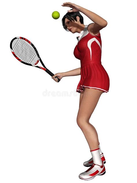Female Tennis Player Stock Illustration Illustration Of Lifestyle 19376762