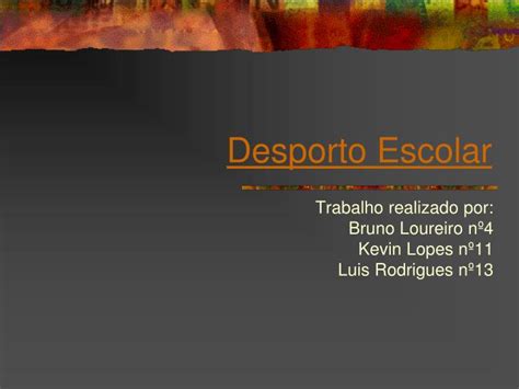 A 1ª jornada do campeonato escolar de voleibol realizado no âmbito do desporto escolar e que terá lugar na nossa escola. PPT - Desporto Escolar PowerPoint Presentation, free ...