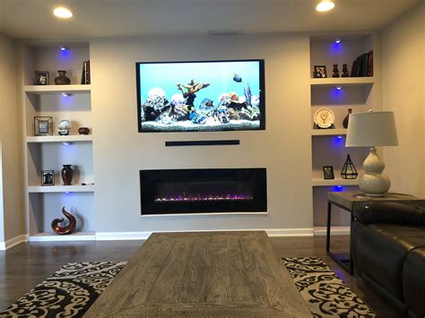 Wall Units With Fireplace Built In Electric Fireplace Living Room