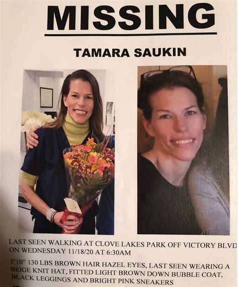 Missing S I Doctor Tamara Saukin Was Walking With Mom Before She