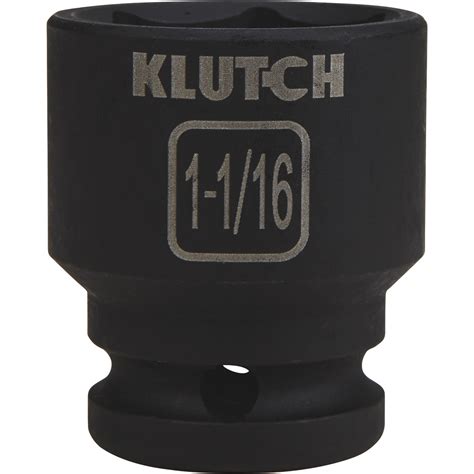 Klutch Chrome Moly 12in Drive Impact Socket Set — 13 Pc Sae