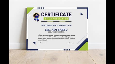 How To Make A Simple Certificate Design Photoshop Tutorial Youtube