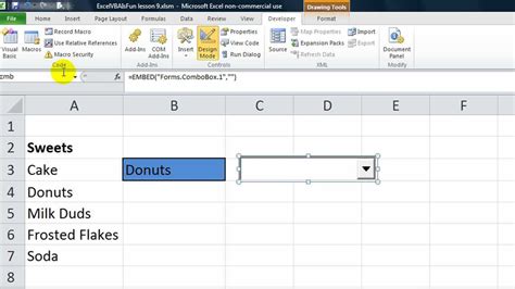 Excel Vba Activex Series 4 Combobox Drop Down You Can Resize And