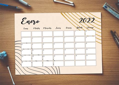 Calendario 2022 En Blanco En Español A3 And A4 Etsy