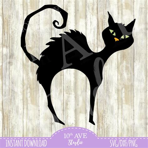Halloween Spooky Black Cat Multi layer color SVG/PNG/dxf | Etsy
