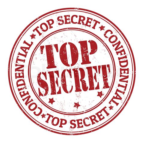 Top Secret Stamp Stock Vector Colourbox
