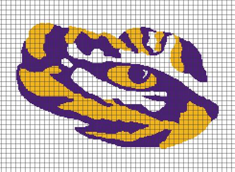 Lsu Tigers Chartgraph And Row By Row Written Crochet Instructions