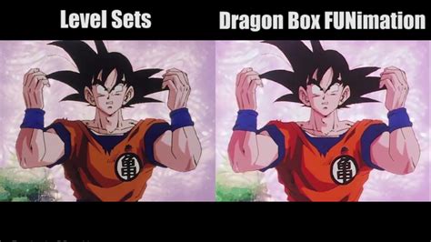 Super saiya densetsu, and dragon ball z: Dragon Ball Z Level Sets vs Dragon Box FUNimation comparison (Original Broadcast Audio) ep 21 ...
