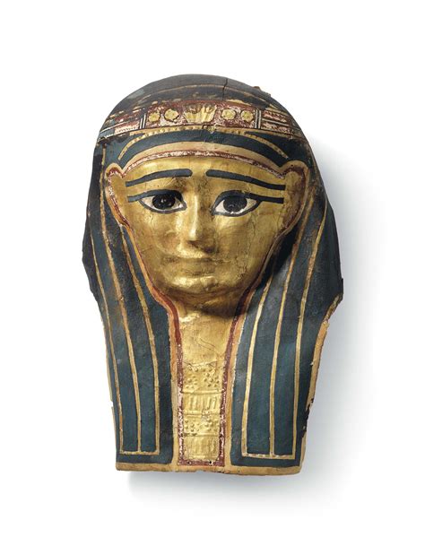 An Egyptian Gilt Cartonnage Mummy Mask Ptolemaic Period Circa 332 30 B C Christie S