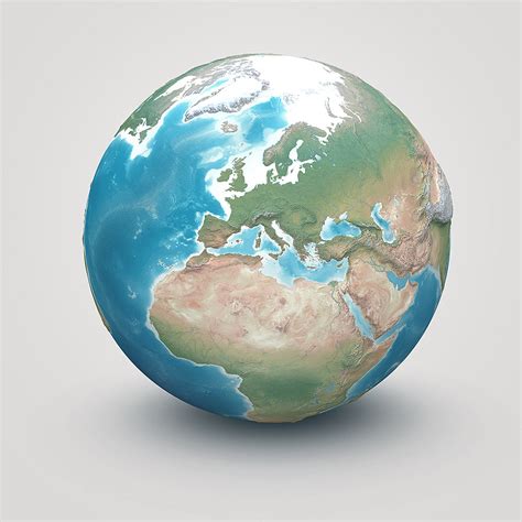 Planet Earth Realistic 3d World Globe By Giallo 3docean