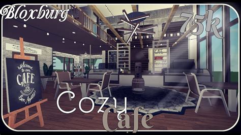Bloxburg Cozy Cafe Speedbuild 75k Youtube