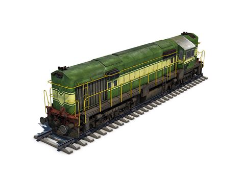 3d Model Low Poly Diesel Locomotive Cgtrader