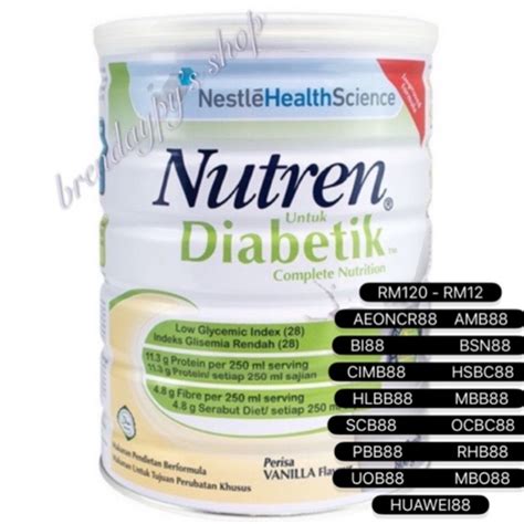 Nutren optimum is a nutritionally complete, oral supplement specifically formulated for older adults to help support immune function and enhance recovery. NUTREN Diabetik 800g (Exp: 12/21) | Shopee Malaysia