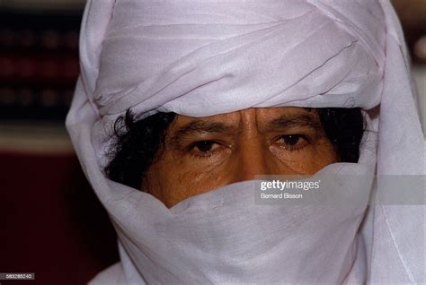 Libyan Leader Muammar Al Qaddafi During A Summit In Djanet On ニュース