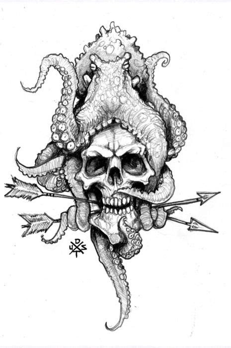 Octopus Skull Tattoo Drawings Best Tattoo Ideas