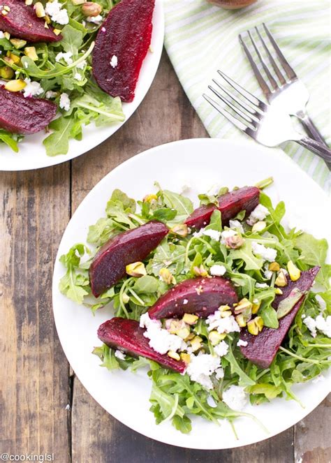 Roasted Beet Salad With Goat Cheese And Pistachios